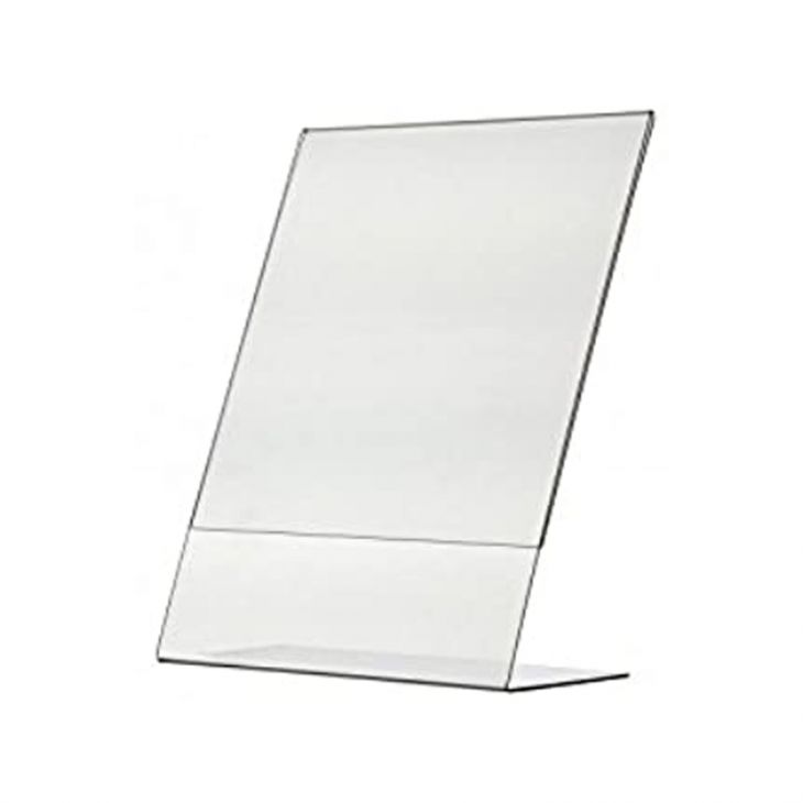 Table Tent: Clear Acrylic Table Tent Card Holder, 8.5 x 11 in., Easel Style main image